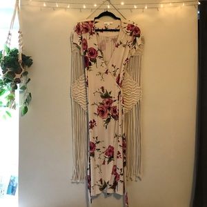 Banana Republic Silk Vintage Floral Wrap Dress